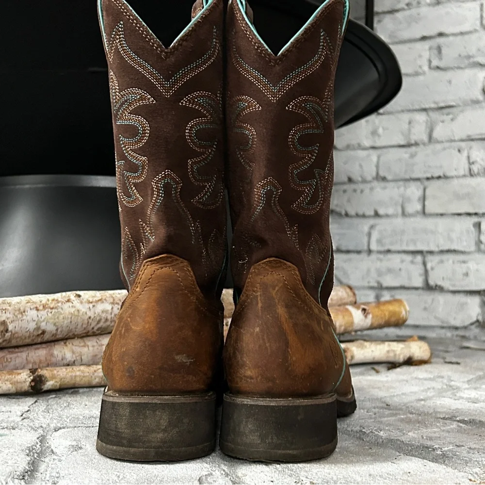 Ariat Delilah Round Toe Western Boots women's size 9B - Picture 7 of 9